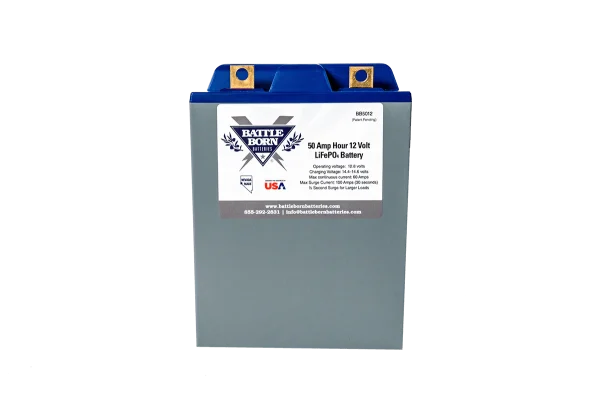 Battle Born Lithium Iron Phosphate 50 Ah 12V Battery
