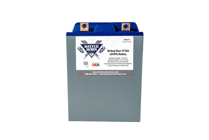 Battle Born Lithium Iron Phosphate 50 Ah 12V Battery
