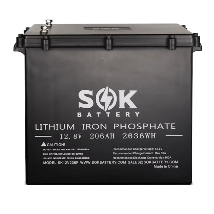 SOK Battery SK12V206PH Marine Grade 12V 206Ah LiFePO4