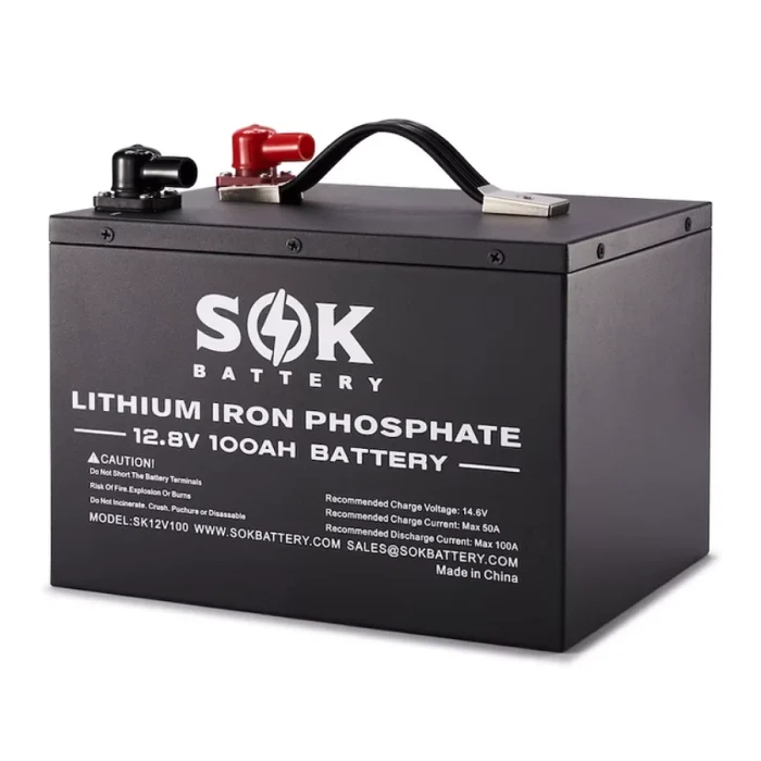 SOK Battery SK12V100H 12V100Ah LiFePO4 Bluetooth & Built-in heater
